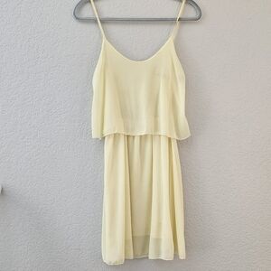 Elegant Yellow Mini Dress